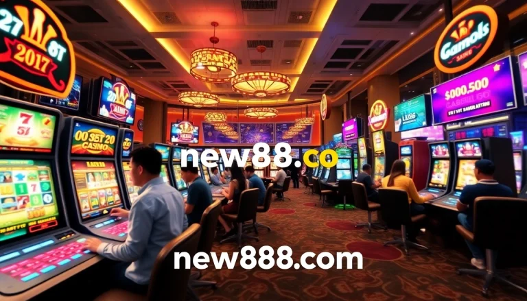 Exciting gameplay at new88go.com, featuring vibrant casino games and happy players winning big.
