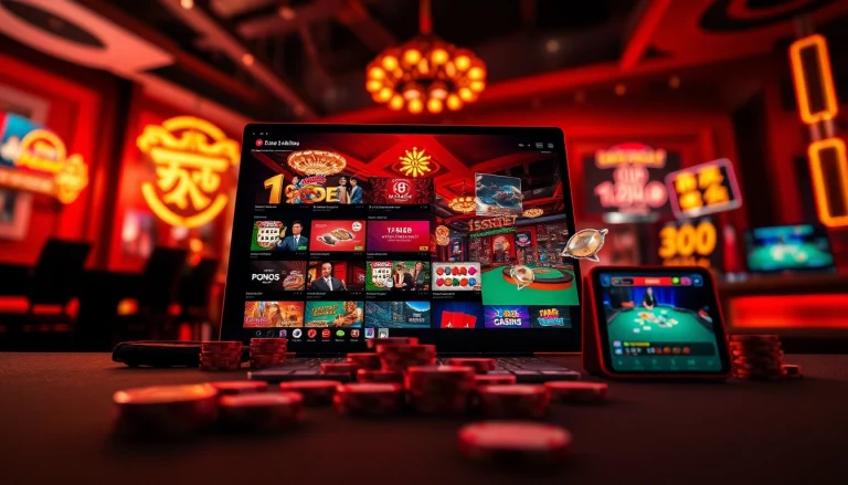 Engaging gaming scene depicting online betting on 888b.rodeo with vibrant casino games.