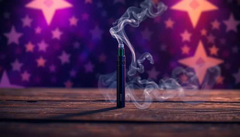Find where to buy dmt with an artistic depiction of a DMT vape pen against a starry backdrop.