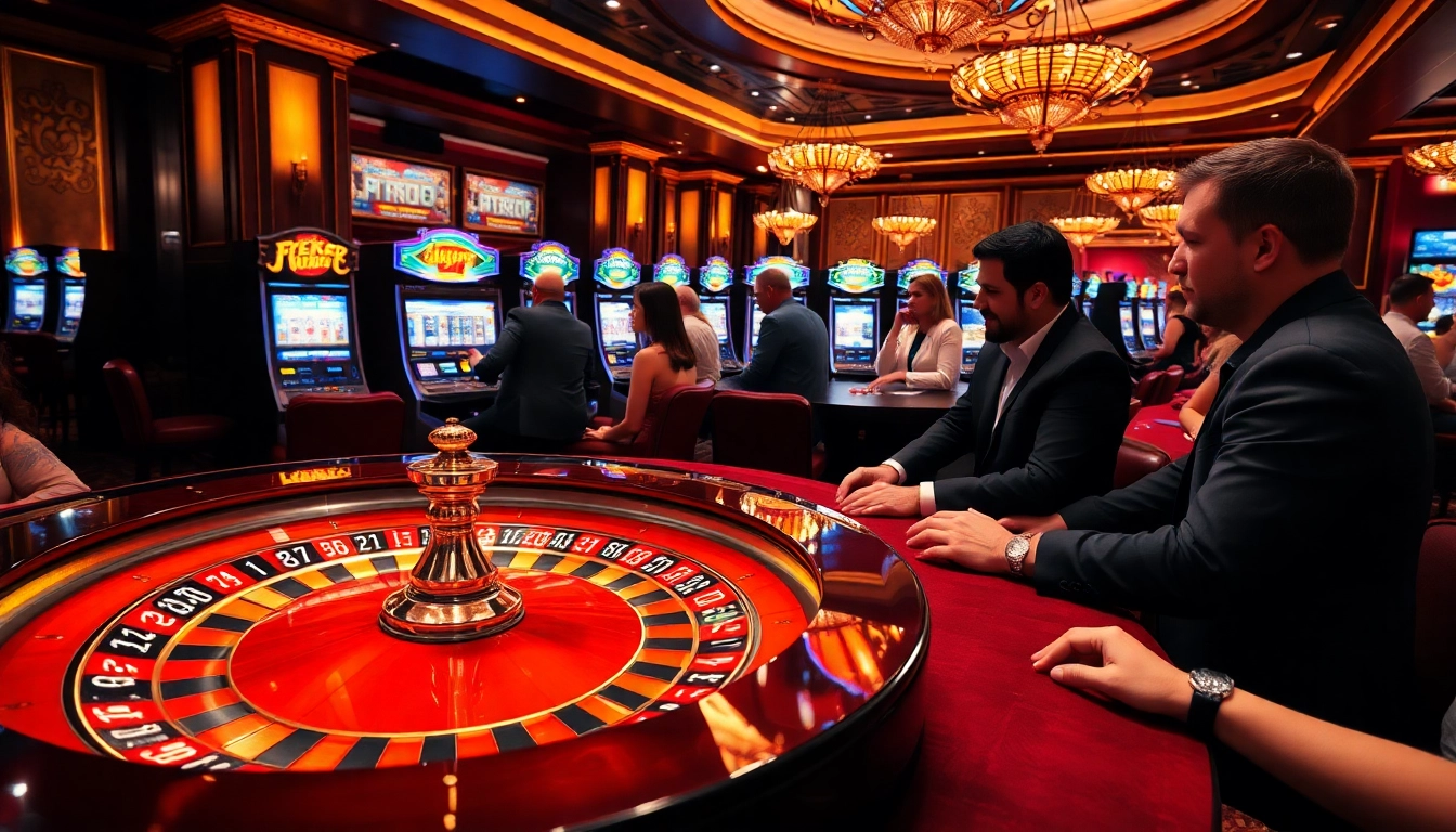 Experience thrilling gameplay and luxury at nhà cái 79king with poker tables and roulette wheels.